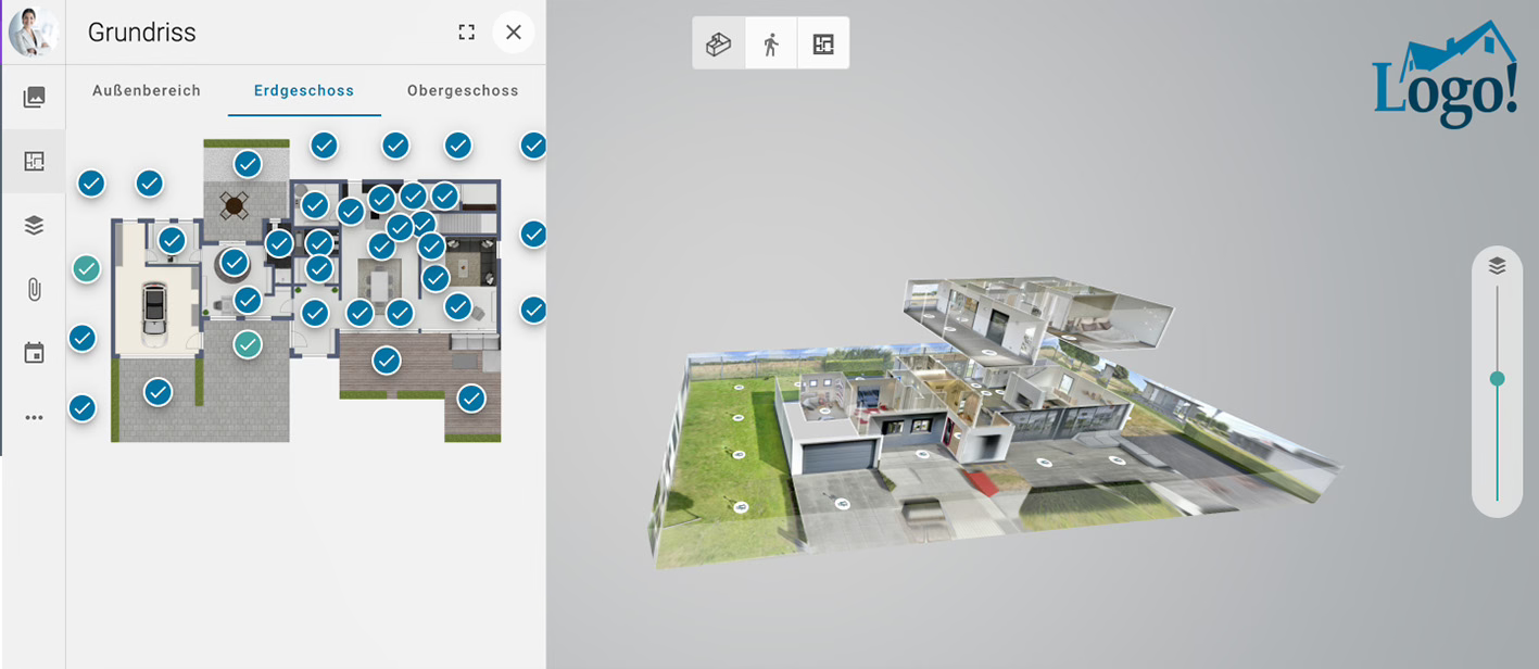 3D property floor plan visualization