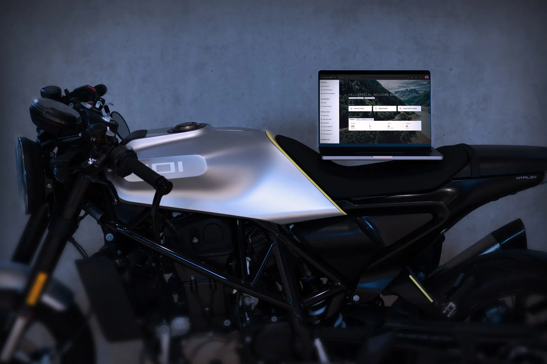 Motorcycle dealer platform interface