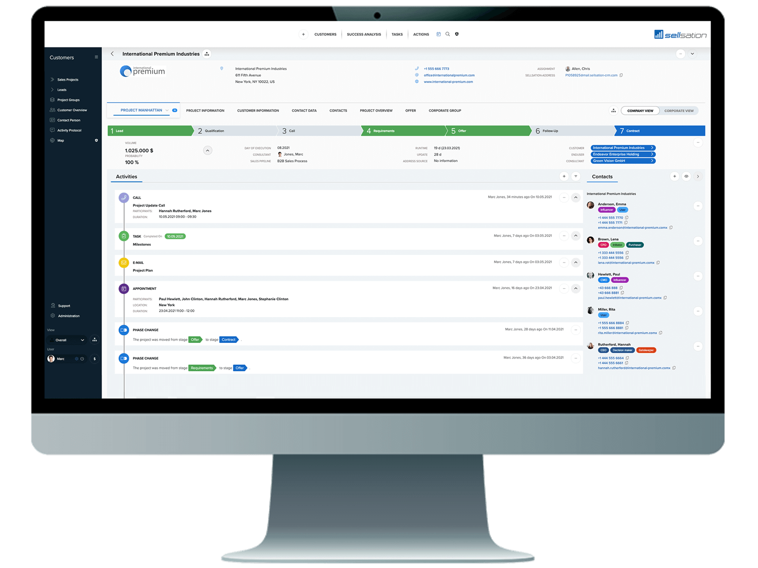 Customer 360 timeline view